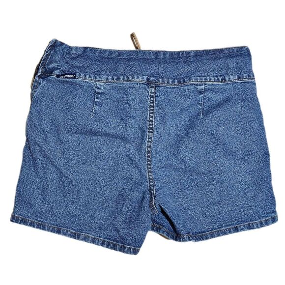 90s y2k does 70s boho western lace up denim shorts - Picture 2 of 3
